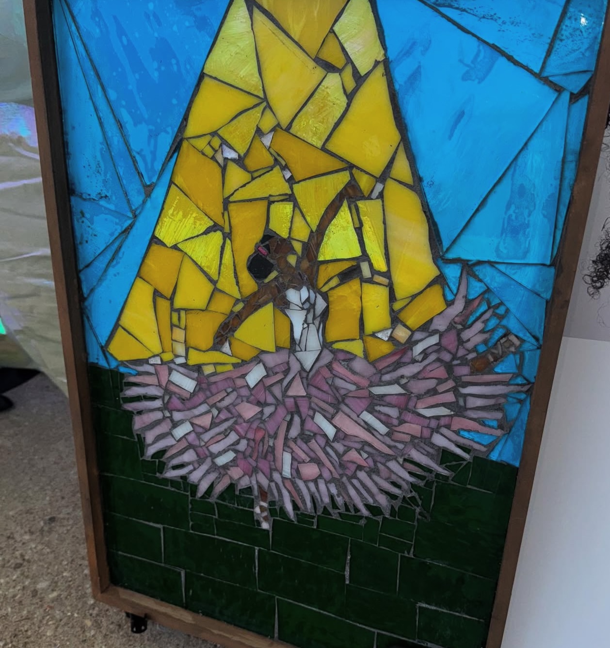 In the Spotlight, an original glass mosaic artwork by Caitlin Barnes.
